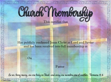 Church Membership Certificate II - PDF Download [Download ...