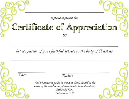 Certificate of Appreciation- Generic - PDF Download [Download ...
