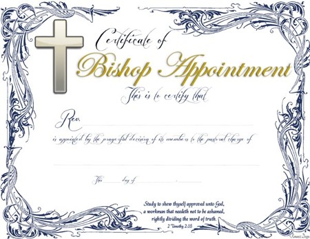 Bishop Appointment Certificate - PDF Download [Download ...
