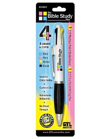 Felt Tip Pen W/ Gold Pen Clip Bleed Resistant Ink Bible Study