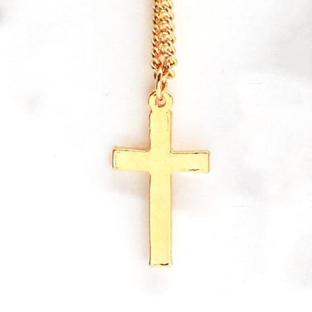 Rounded Plain Cross--Gold-plated Pendant: 5103036223 - Christianbook.com