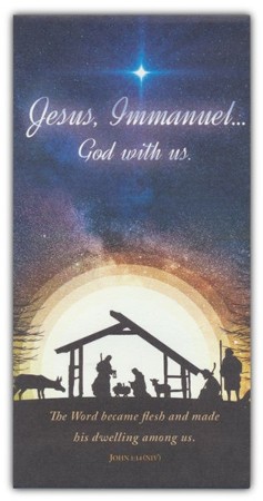 Jesus Immanuel, God With Us (John 1:14, NIV) Offering Envelopes, 100 ...