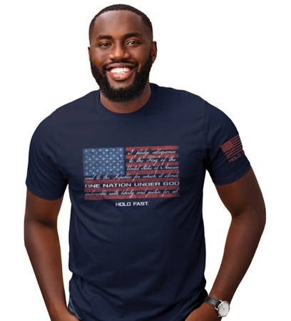 Pledge Flag Shirt, Navy, Small - Christianbook.com