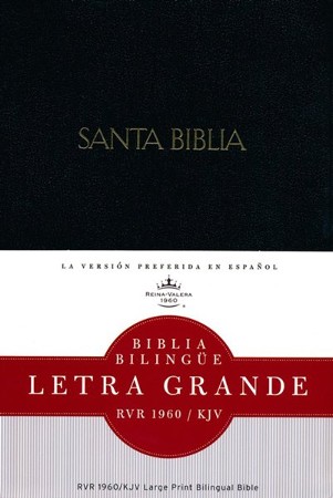 Biblia Bilingüe Letra Grande, RVR 1960/KJV Bilingual Bible Imitatin ...