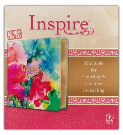 NLT Inspire Prayer Bible--soft leather-look, watercolors with gold foil ...