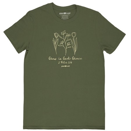 Grow In Grace Shirt, Moss, Adult Large - Christianbook.com