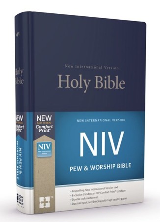 NIV Pew and Worship Bible--hardcover, blue: 9780310446279 ...