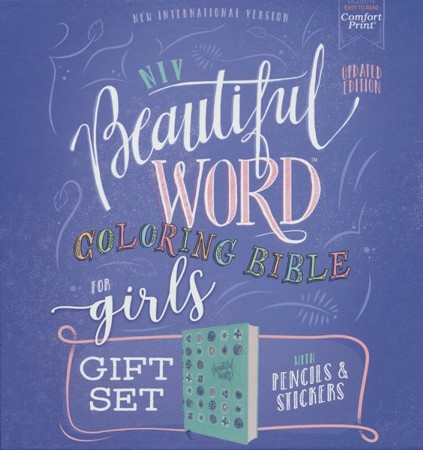 NIV, Beautiful Word Coloring Bible for Girls Pencil/Sticker Gift