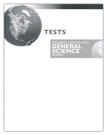 Exploring Creation With General Science Test Pages (3rd Edition ...