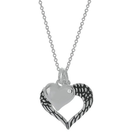 Feather Heart Silver Plated Necklace - Christianbook.com