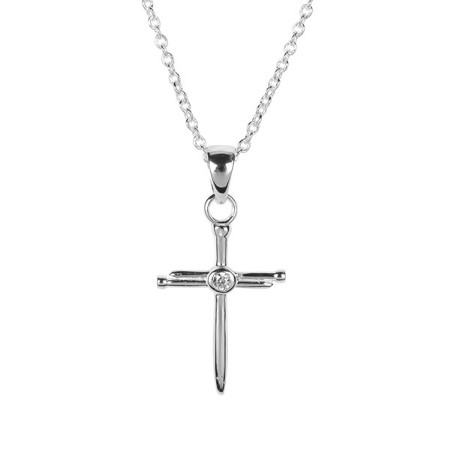 Nail Cross Silver Plated Necklace - Christianbook.com