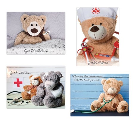 Family Treasures Wholesale 259463 Boxed - Card Get Well-Dr. Teddy - Box of 12