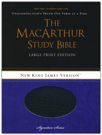 NKJV MacArthur Study Bible Large Print Black Bonded: John MacArthur ...