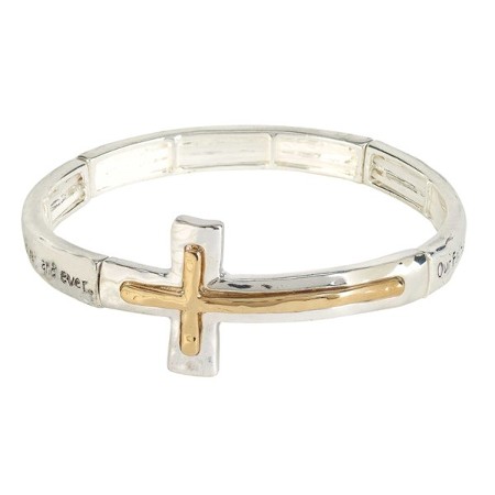 sideways cross stretch bracelet