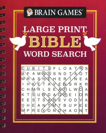 Brain Games Large Print Bible Word Search- Red: 9781645583370 ...