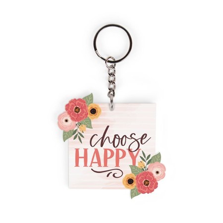 Choose Happy Keychain, Purse or Bag Charm