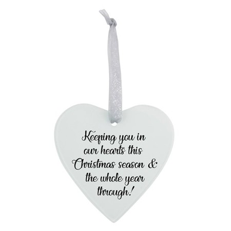 Keeping You In Our Hearts This Christmas Season Heart Ornament, Frosted ...