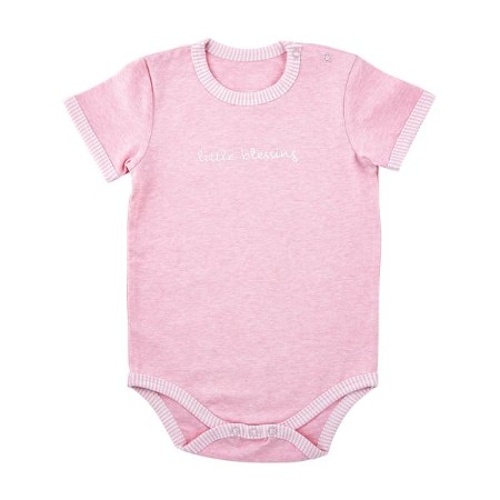 Little Blessing Snapshirt, Cream and Pink, 0-3 Months - Christianbook.com