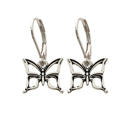 Butterfly Earrings, Silver - Christianbook.com