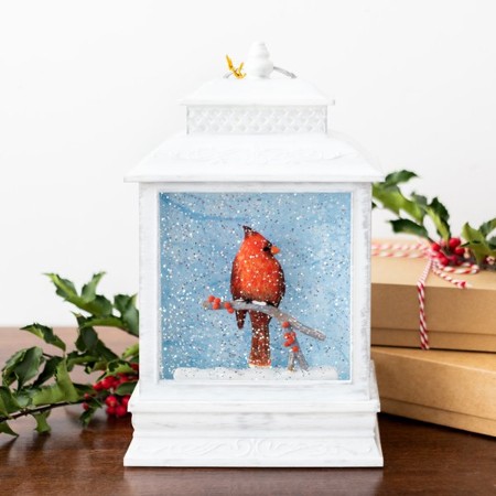 Christmas Music Box Cardinals & Blue Bird. Plays'We Wish You A Merry  Christmas