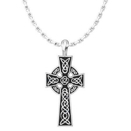Celtic Cross Pendant, Sterling Silver, with 18 inch Sterling Silver ...