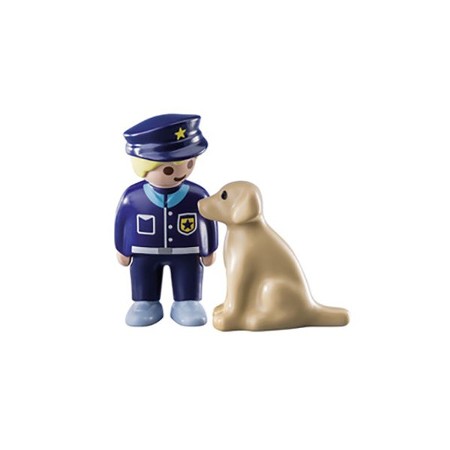 Playmobil 1.2.3 70408 Police Officer with Dog, for Children Ages 1.5 – 4 –  TopToy