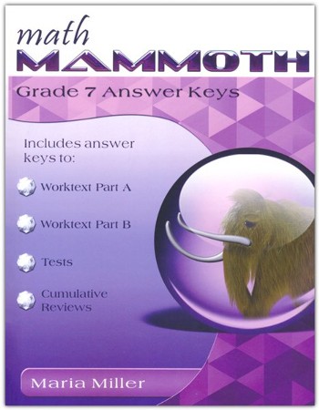 Math Mammoth Grade 7 Answer Keys: Maria Miller: 9781942715276 ...