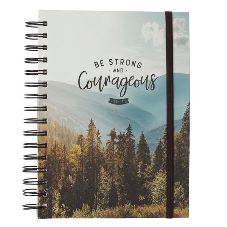 Be Strong and Courageous Spiral Journal with Elastic Closure ...