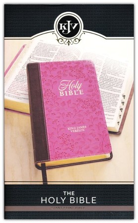 KJV Giant-Print Bible--soft leather-look, brown/pink: 9781642728750 ...