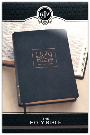 KJV Large-Print Thinline Bible--soft leather-look, black: 9781642729306 ...