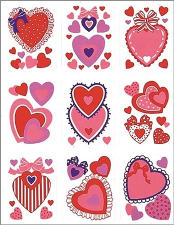 Shimmering Hearts Sparkle Stickers®