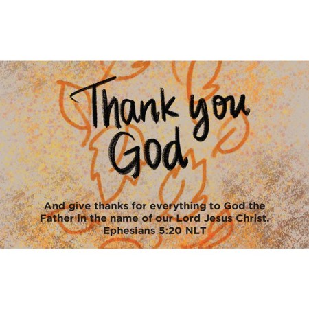 Thanksgiving Scripture Cards, Thank You God, Ephesians 5:20, Pack Of 25:  Pass Along Scripture Cards - Christianbook.Com