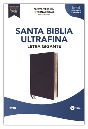 NVI Santa Biblia Ultrafina, Letra Gigante, Leathersoft, Azul Marino ...