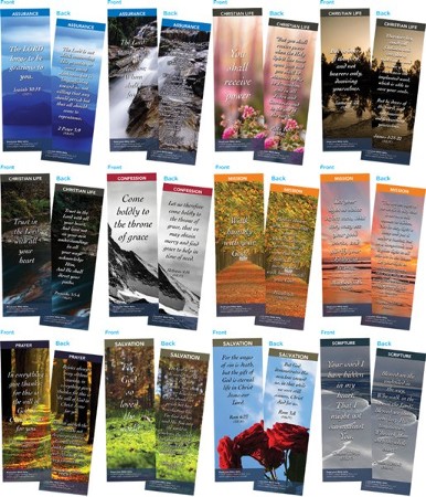 Bible Verse Bookmarks Variety Pack of 60 - Assortment 3