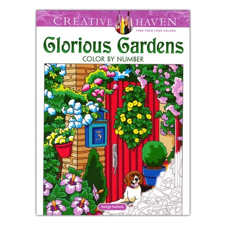 Glorious Gardens Color by Number Coloring Book: George ...