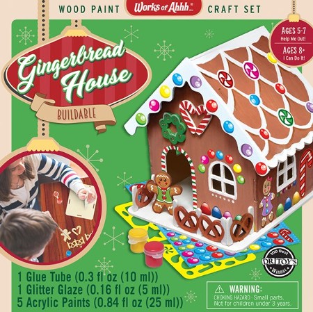Made By Me Build and Paint Gingerbread House Craft Kit 59695 - The Home  Depot