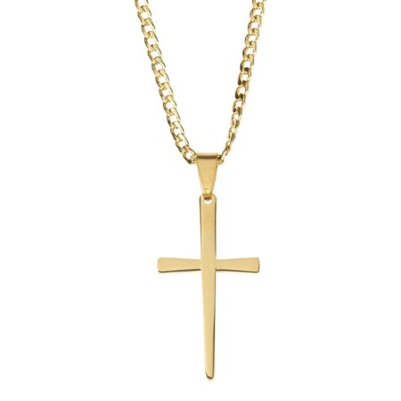 Taper Cross Necklace, Gold - Christianbook.com