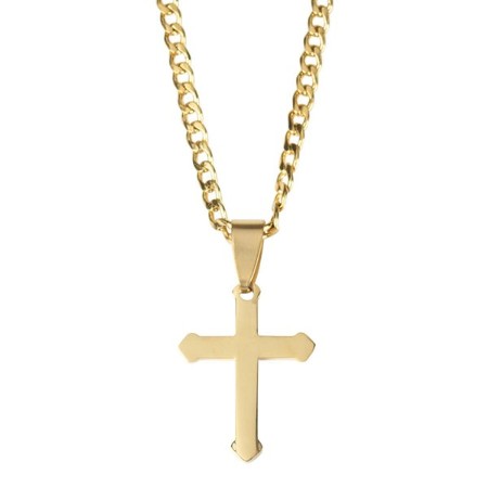 Bud Cross Necklace, Gold - Christianbook.com