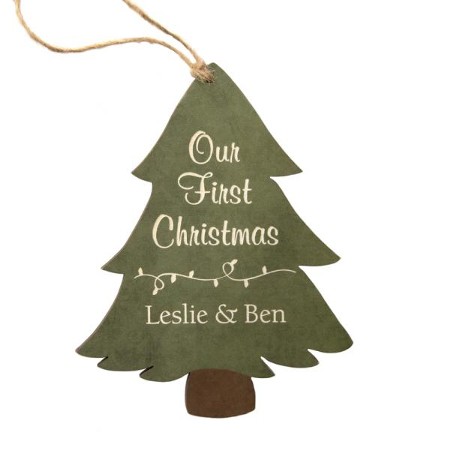 personalized wooden christmas tree ornaments