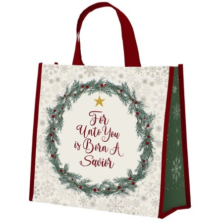 Unto You a Savior Is Born Tote Bag: Julie Comstock - Christianbook.com