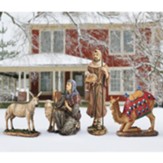 Real Life Outdoor Nativity Two Shepherds Camel & Donkey Set of 4