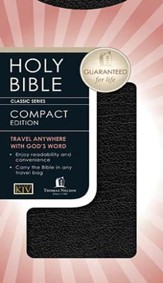 KJV Nelson Classic Compact Bible--bonded leather,  black with snap flap