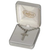 Thin Cross Necklace, 1 7/16 Inch, Stainless Steel