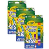 Crayola Pip-Squeaks Skinnies Markers, Fine Tip, 16 Per Box, 3 Boxes