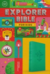 CSB Explorer Bible for Kids--soft leather-look, light teal mountains