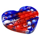 Peace Popper Heart, Red, White, And Blue