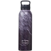Be Strong And Courageous Stainless Steel Water Bottle, Black