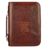 The Path of Life Bible Cover, LuxLeather Brown, Medium