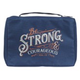 Strong and Courageous Value Bible Cover, Navy Blue, Large