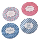 Assorted Pattern Ceramic Coasters, Set of 4